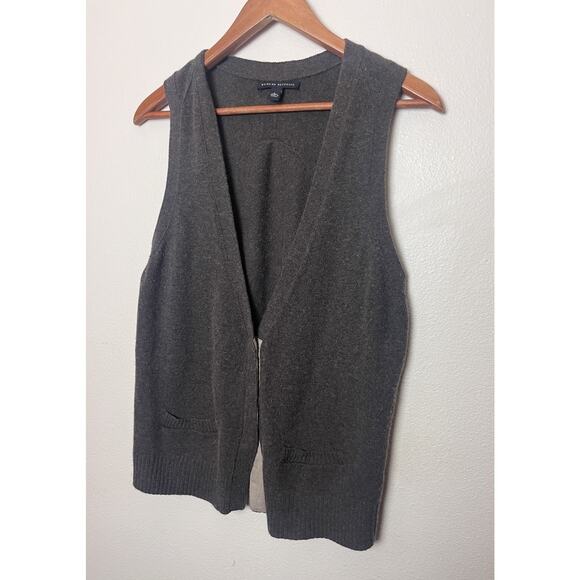 Banana Republic V-Neck Sweater Vest Women’s Sz Large Brown Wool Cashmere Blend - Picture 2 of 8